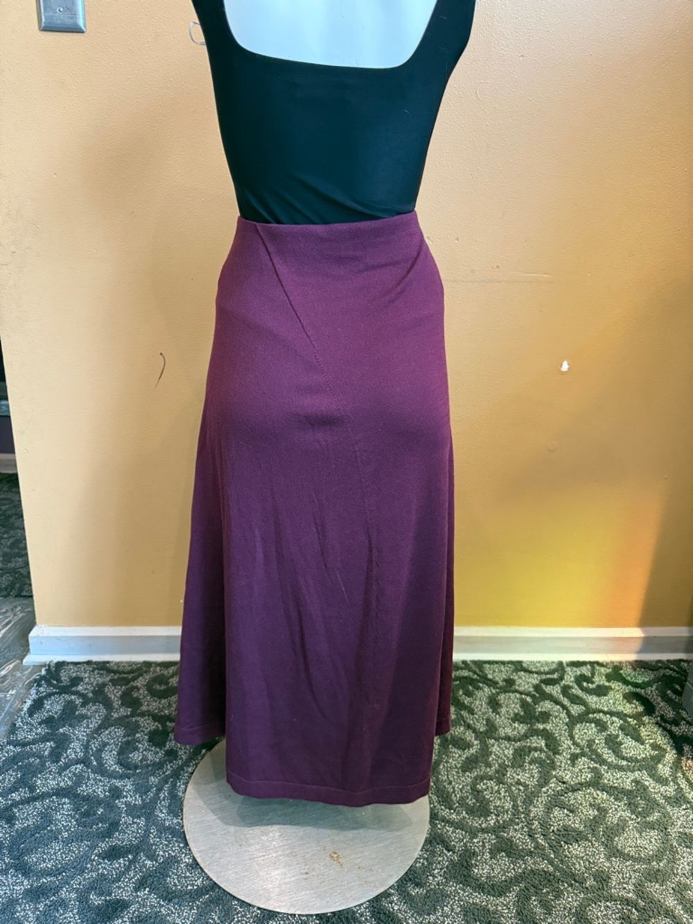 LAFAYETTE 148 NEW YORK Cotton-Silk Knit Asymmetrical Draped A-Line Midi Skirt - Picture 5 of 12